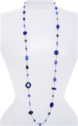 Annie Illusion Necklace - Navy / Blue Mix