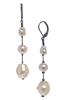 Illusion Pearl Long Earrings - Cream