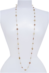 Illusion Long Pearl Necklace - Multi