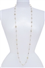 Illusion Long Pearl Necklace - Cream