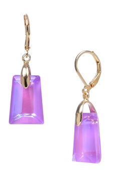 Purple Crystal Chandelier Drop Earrings for Women