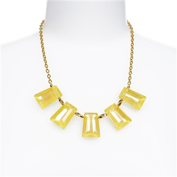 Yellow Crystal Necklace