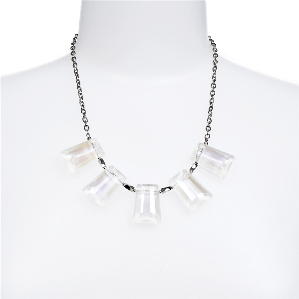 Clear As Ice Chain Necklace - Silver