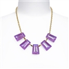 Purple Crystal Statement Necklace