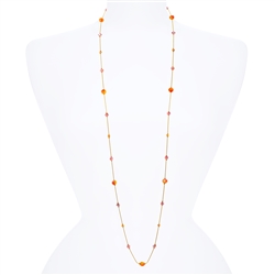 Lyla Necklace - Orange Pink