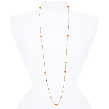 Lyla Necklace - Orange Pink