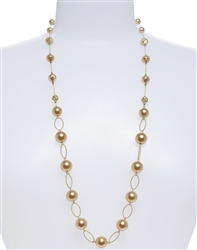 Lauren Pearl Necklace - Gold