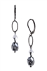 Melinda Drop Earring - Hematite