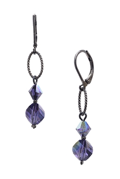 Melinda Drop Earring - Purple