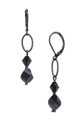 Melinda Drop Earring - Jet