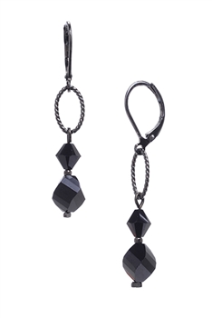 Melinda Drop Earring - Jet