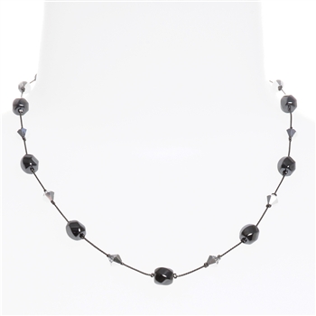 Melinda Necklace - Hematite