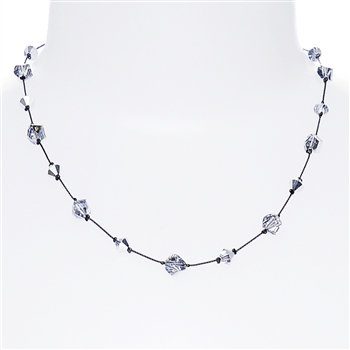 Melinda Necklace - Silver Crystal