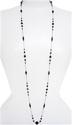 Natalie Long Necklace - Jet Black