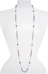 Natalie Long Necklace - Jewel Tone Multi