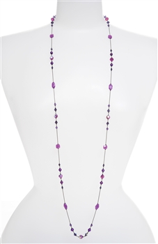 Natalie Long Necklace - Jewel Tone Multi