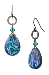 Paxton Drop Earring - Teal Abalone