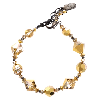 Ronnie Mae Bracelet - Gold Crystal