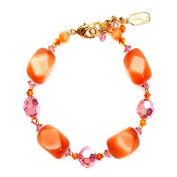 Ronnie Mae Bracelet - Orange / Pink