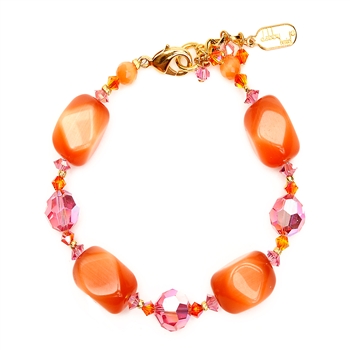 Ronnie Mae Bracelet - Orange / Pink