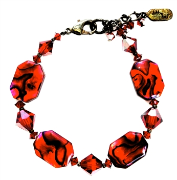 Ronnie Mae Bracelet - Red Abalone