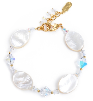 Ronnie Mae Bracelet - White Mother of Pearl