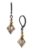 Ronnie Mae Drop Earrings - Gold Crystal