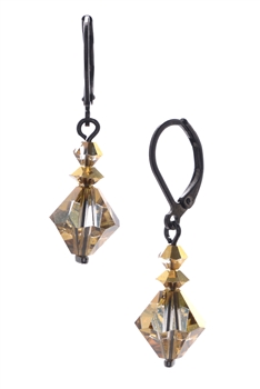 Ronnie Mae Drop Earrings - Gold Crystal