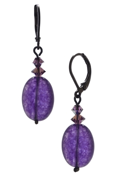 Ronnie Mae Drop Earrings - Purple