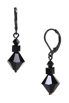 Ronnie Mae Drop Earrings - Jet Black