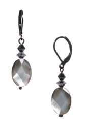 Ronnie Mae Drop Earrings - Black Shell