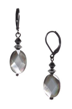 Ronnie Mae Drop Earrings - Black Shell