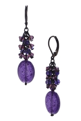 Ronnie Mae Long Earrings - Purple