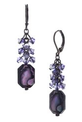 Ronnie Mae Long Earrings - Purple Abalone