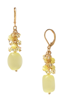 Ronnie Mae Long Earrings - Soft Yellow