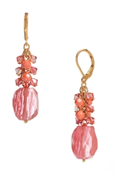 Ronnie Mae Long Earrings - Coral