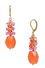 Ronnie Mae Long Earrings - Orange / Pink