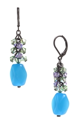 Ronnie Mae Long Earrings - Aqua Multi