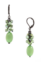 Ronnie Mae Long Earrings - Peridot Green