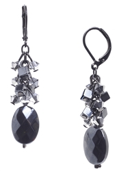 Ronnie Mae Long Earrings - Hematite