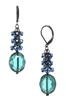 Ronnie Mae Long Earrings - Teal / Blue