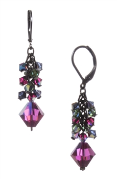 Ronnie Mae Long Earrings - Jewel Tone Multi