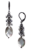 Ronnie Mae Long Earrings - Black Shell