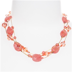 Ronnie Mae Necklace - Coral