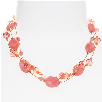 Ronnie Mae Necklace - Coral