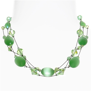 Ronnie Mae Necklace - Peridot Green