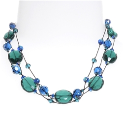 Ronnie Mae Necklace - Teal / Blue