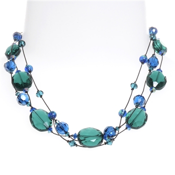 Ronnie Mae Necklace - Teal / Blue