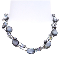 Ronnie Mae Necklace - Black Shell