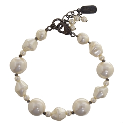 Ronnie Pearl Bracelet - Cream